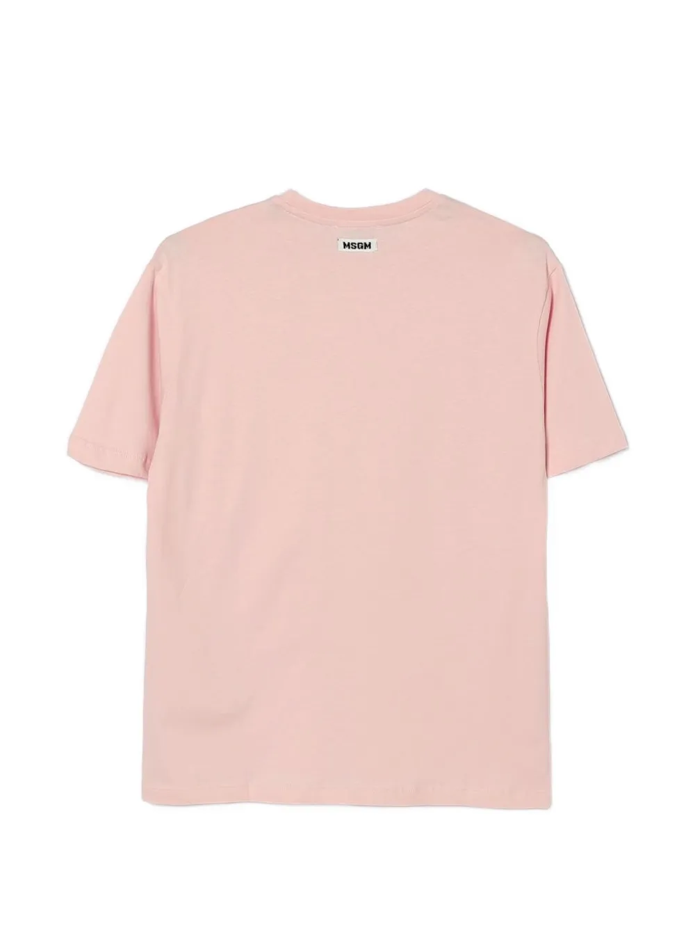 MSGM Kids Katoenen T-shirt met logoprint Roze