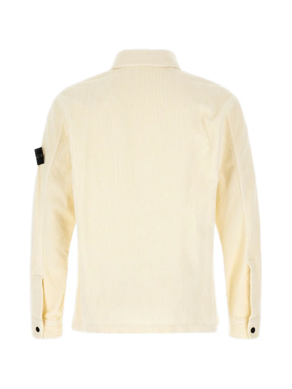 Stone Island 1200016 800 ribfluwelen overhemd van biologisch katoen Beige
