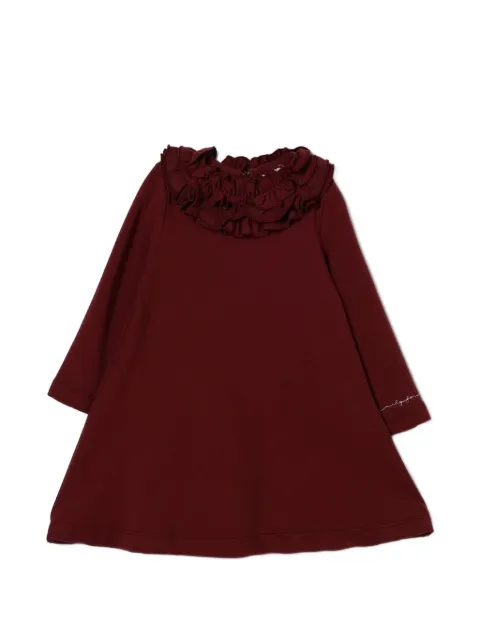 Il Gufo ruffled-collar long-sleeve dress
