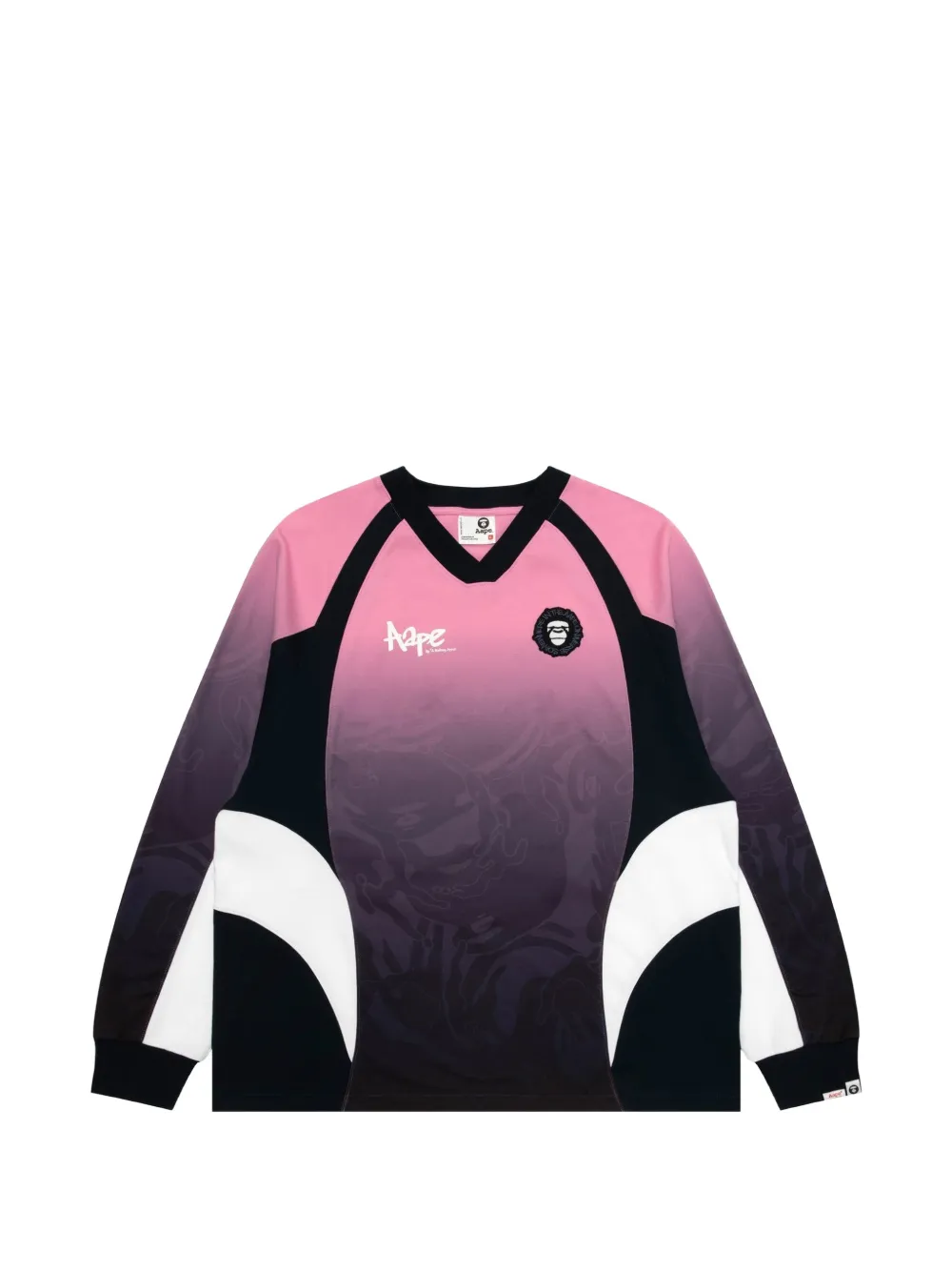 AAPE BY *A BATHING APE® gradient-effect V-neck T-shirt