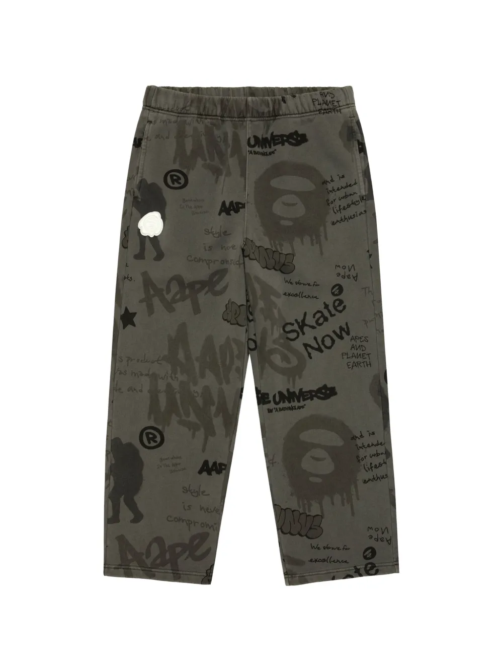 AAPE BY *A BATHING APE® Moonface graffiti-print track tpants