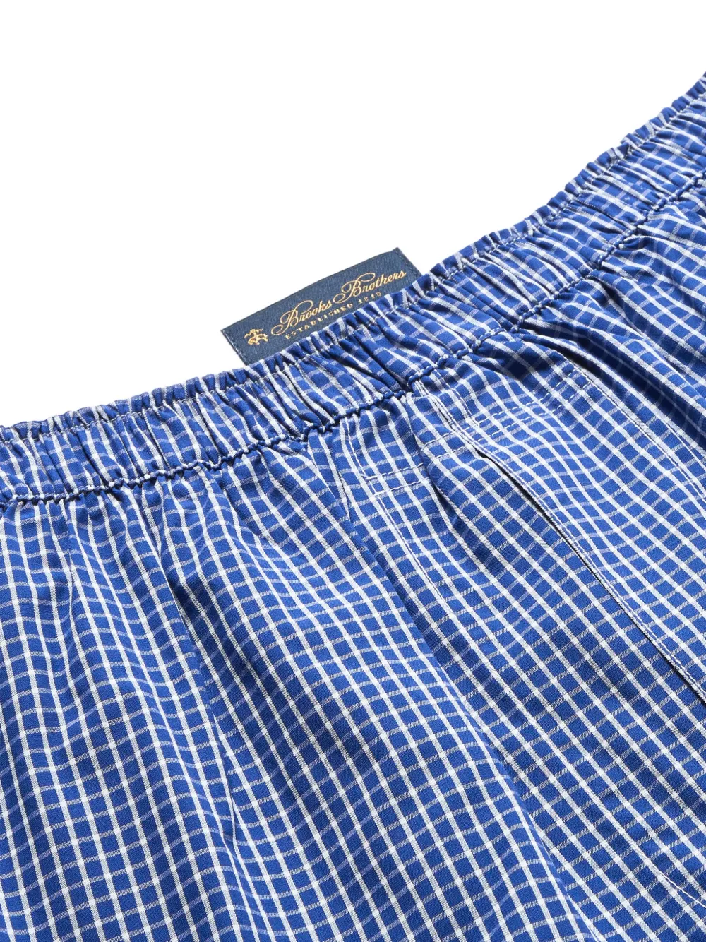 Brooks Brothers Boxershorts met fijn ruitpatroon Blauw
