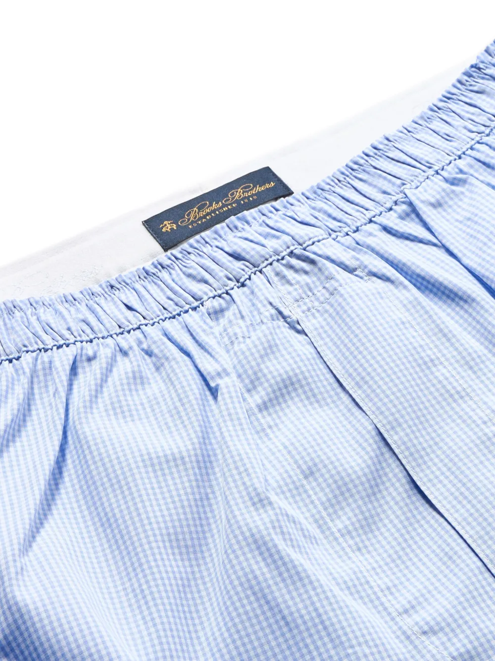 Brooks Brothers Katoenen boxershorts met gingham-ruit Blauw