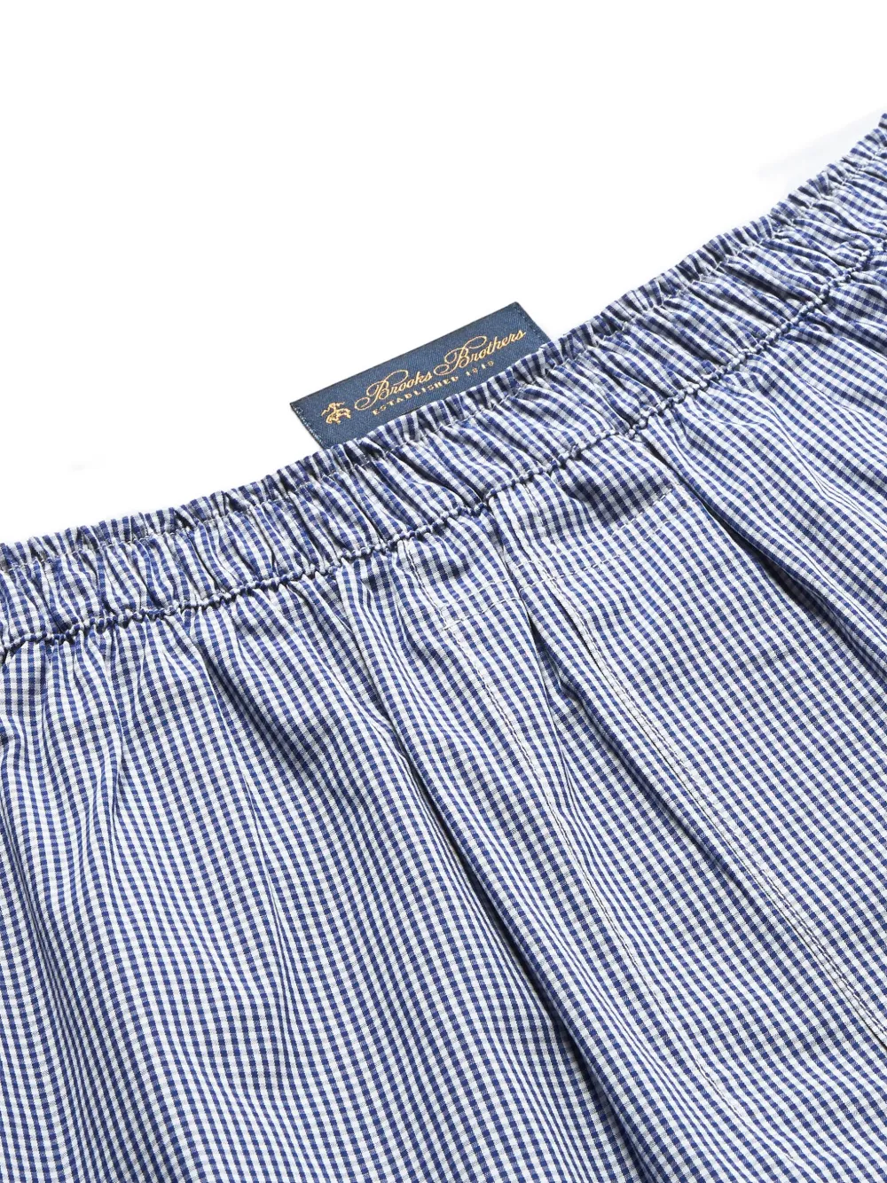 Brooks Brothers Katoenen boxershorts met gingham-print Blauw