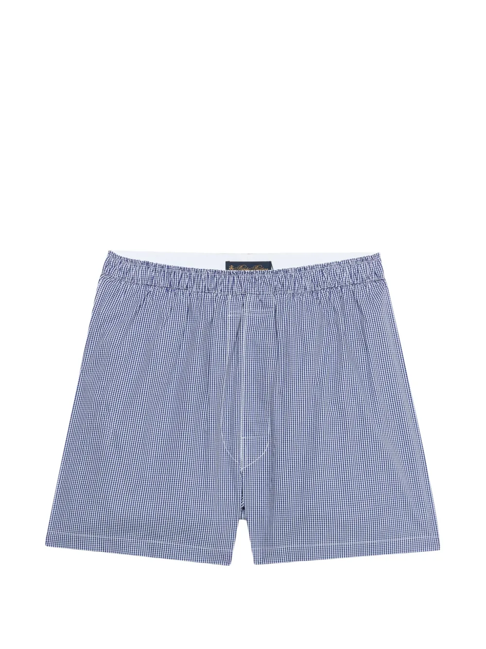 Brooks Brothers gingham cotton boxer shorts - Blu