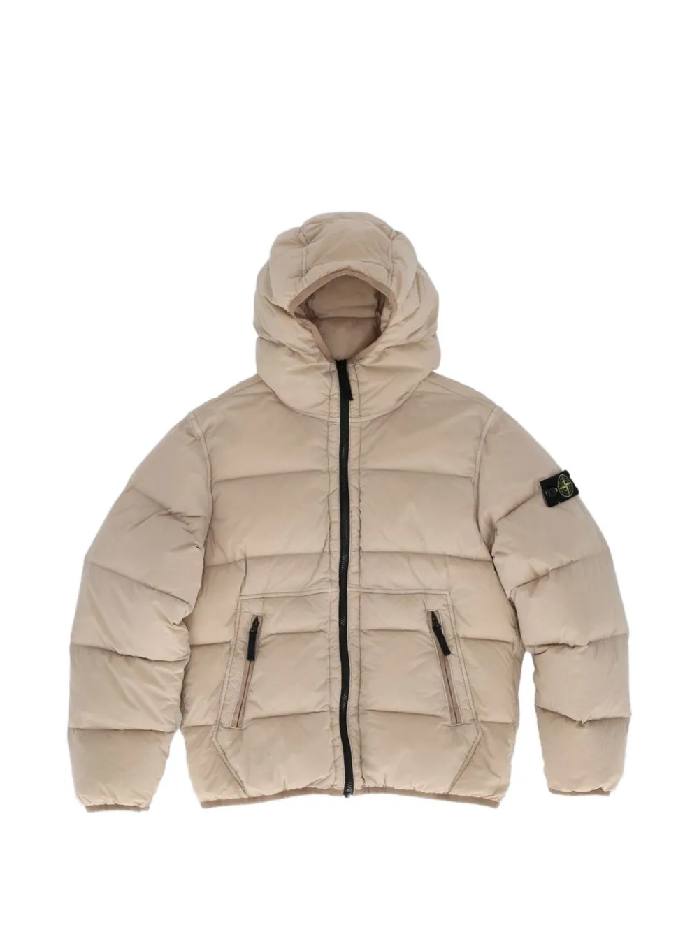 Stone Island Junior quilted hooded jacket - Toni neutri