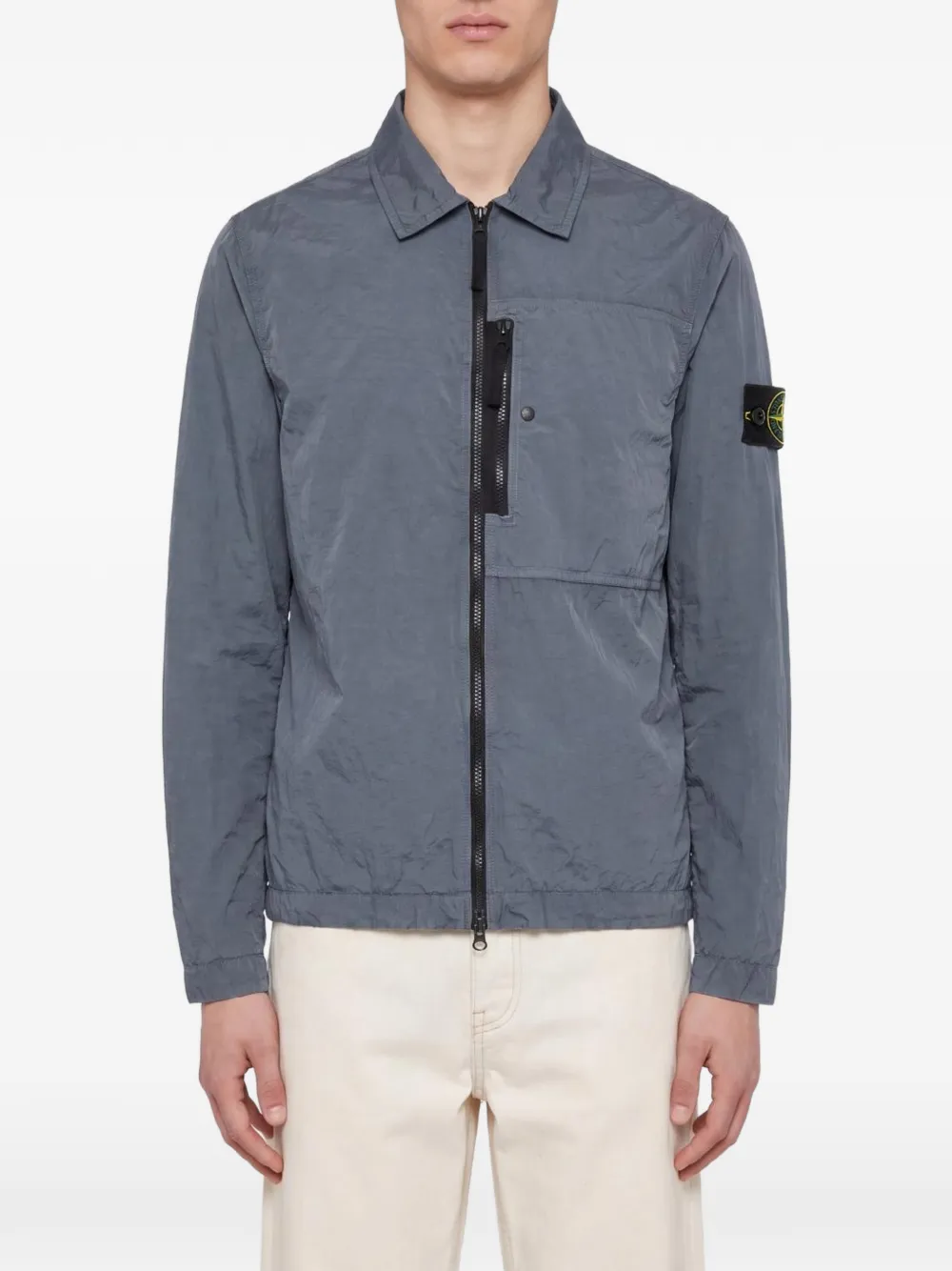 Stone Island 1200041 Nylon Metal In Econyl shirtjack Blauw