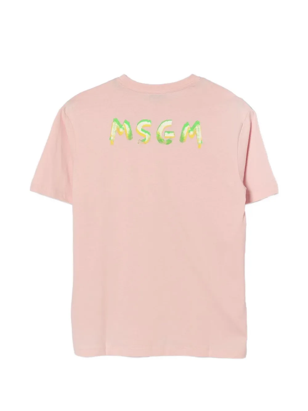 MSGM Kids Katoenen T-shirt met logoprint Roze