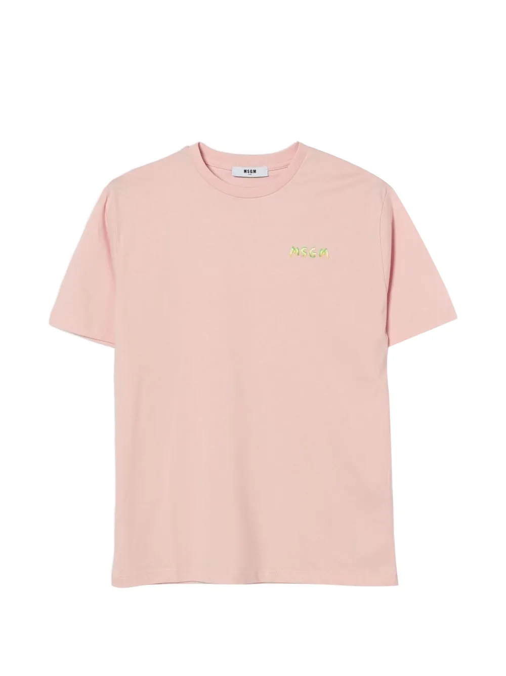 MSGM Kids t-shirt en coton à logo imprimé - Rose