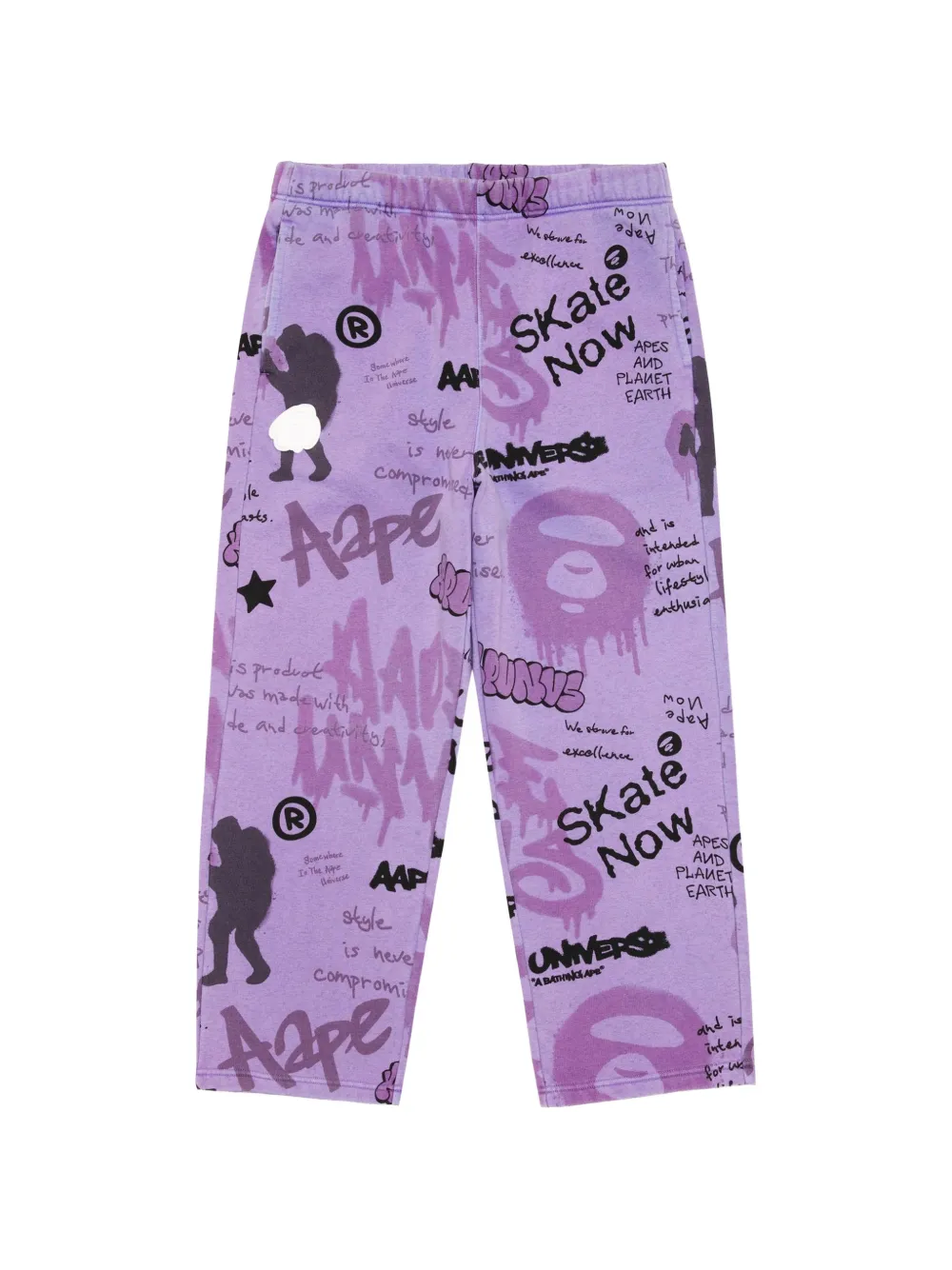 AAPE BY *A BATHING APE® AAPEUNVS Moonface graffiti-print track pants