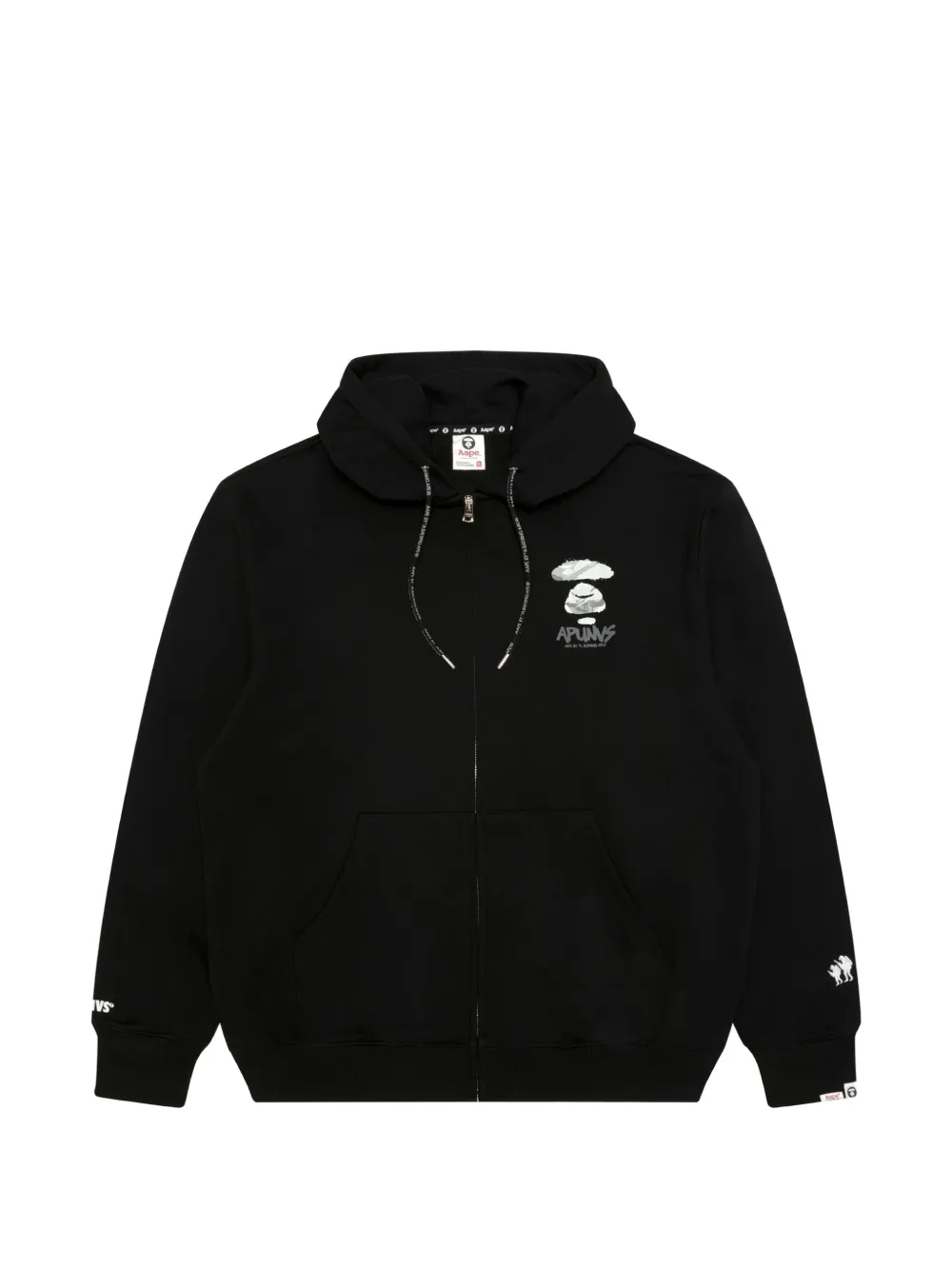 AAPE BY *A BATHING APE® logo-print zip-up hoodie