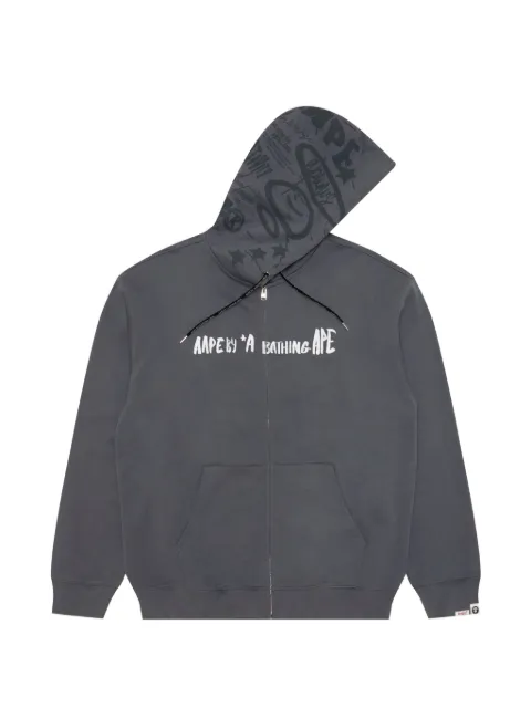 AAPE BY *A BATHING APE® graphic-print zip-up hoodie