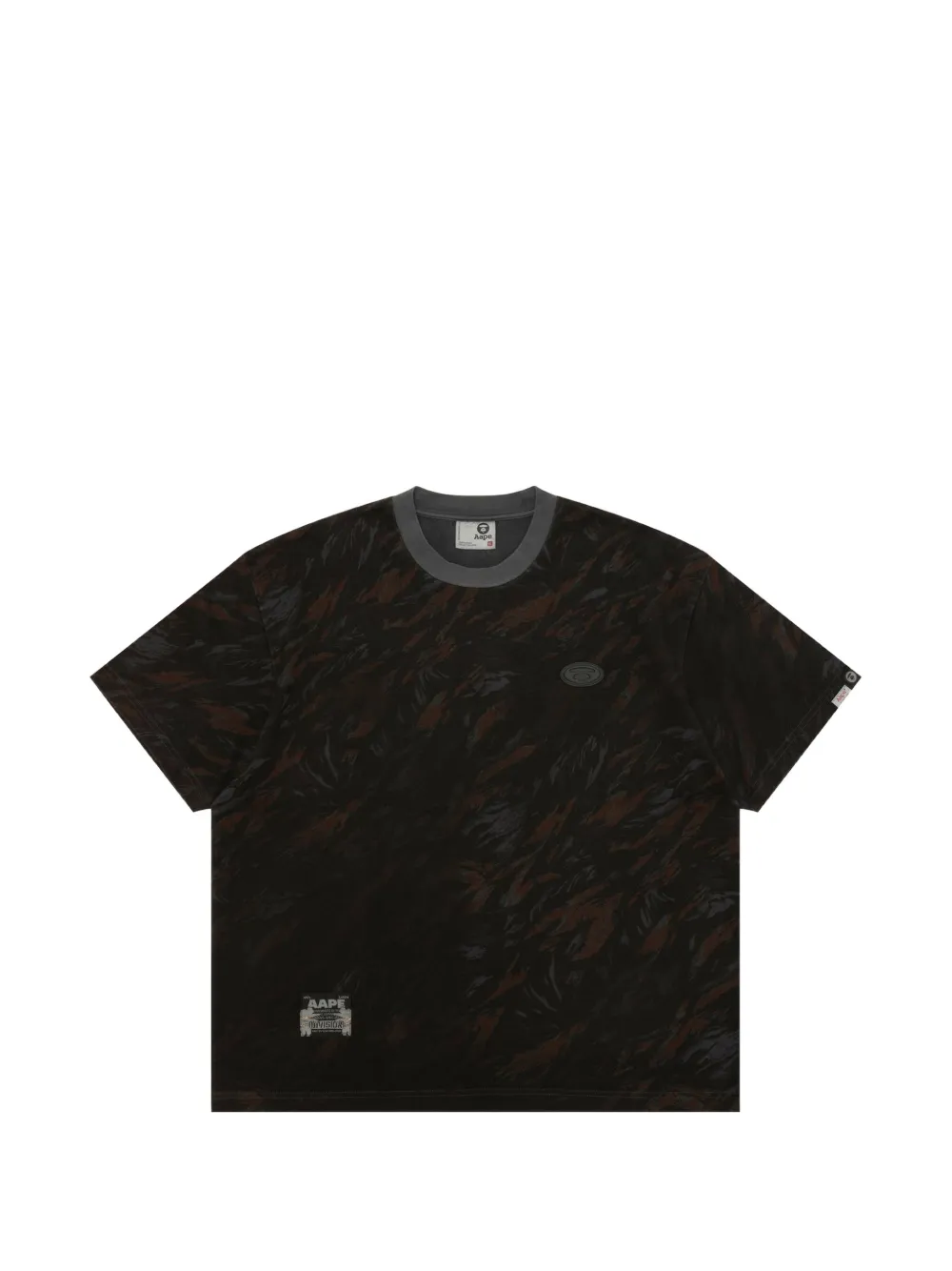 AAPE BY *A BATHING APE® heavy-washed logo-patch T-shirt