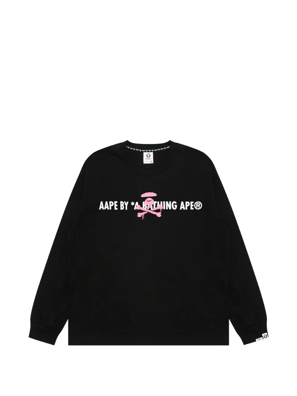 AAPE BY *A BATHING APE® logo-print long-sleeve cotton T-shirt