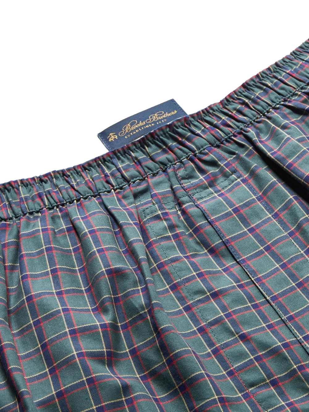 Brooks Brothers Katoenen boxershorts met tartan-patroon Groen