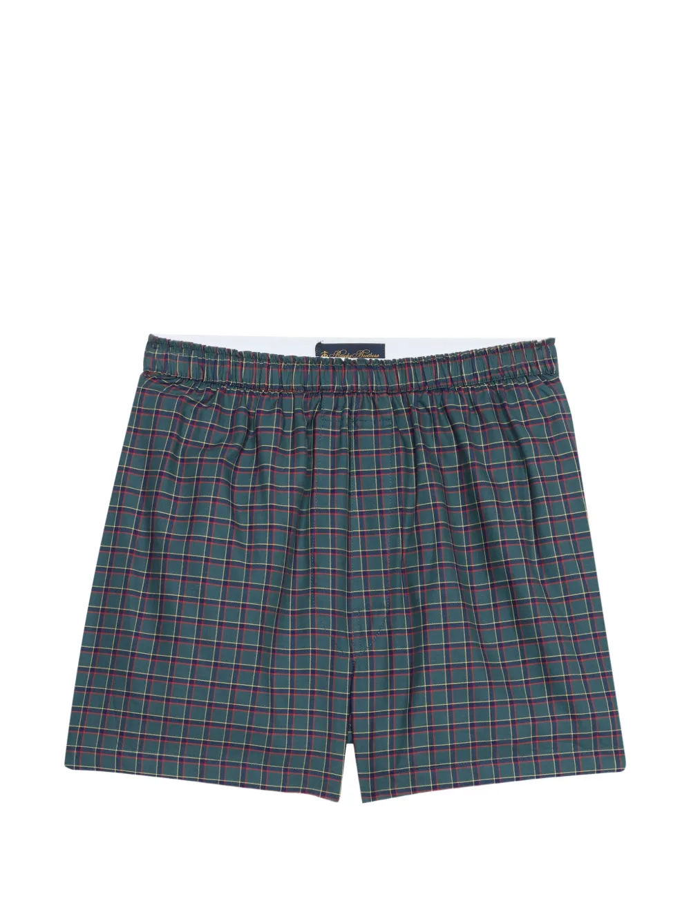 Brooks Brothers boxer en coton à motif tartan - Vert