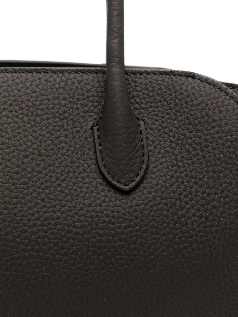 The Row Marlo 12 grained leather tote bag Bruin