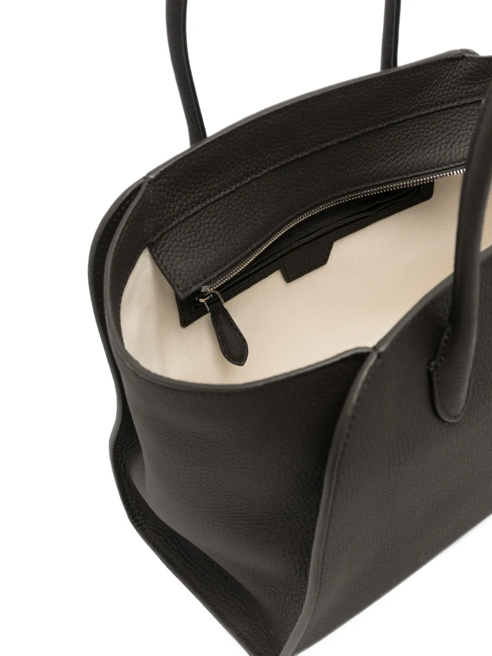 The Row Marlo 12 grained leather tote bag Bruin