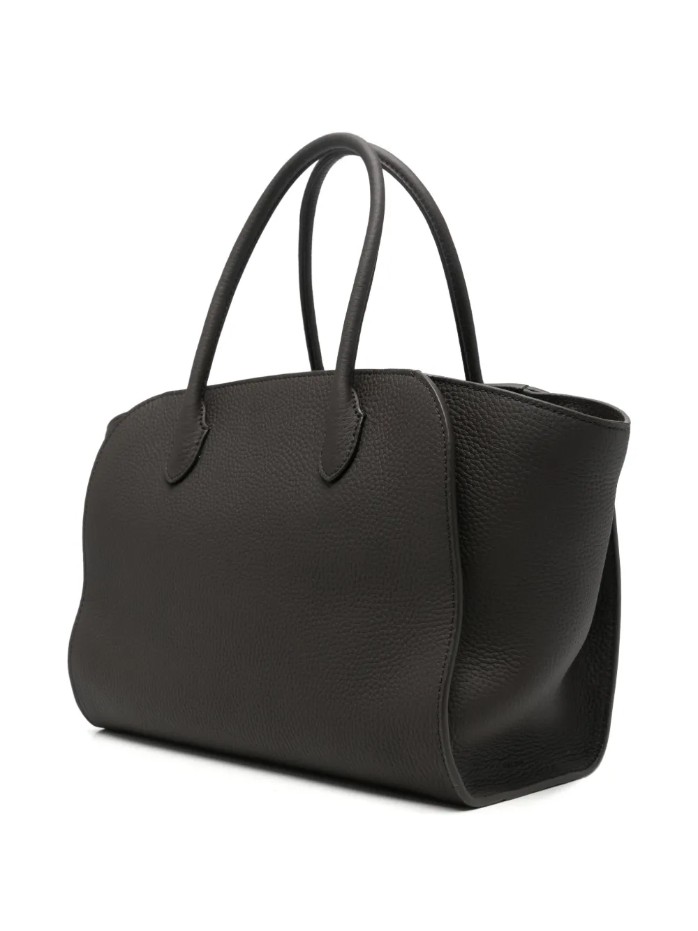 The Row Marlo 12 grained leather tote bag Bruin