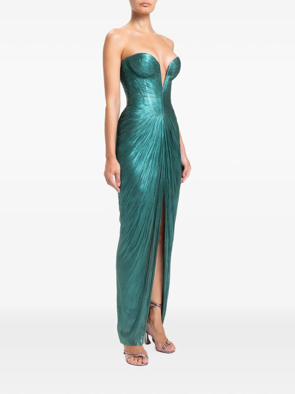 Maria Lucia Hohan Yua strapless gown Groen