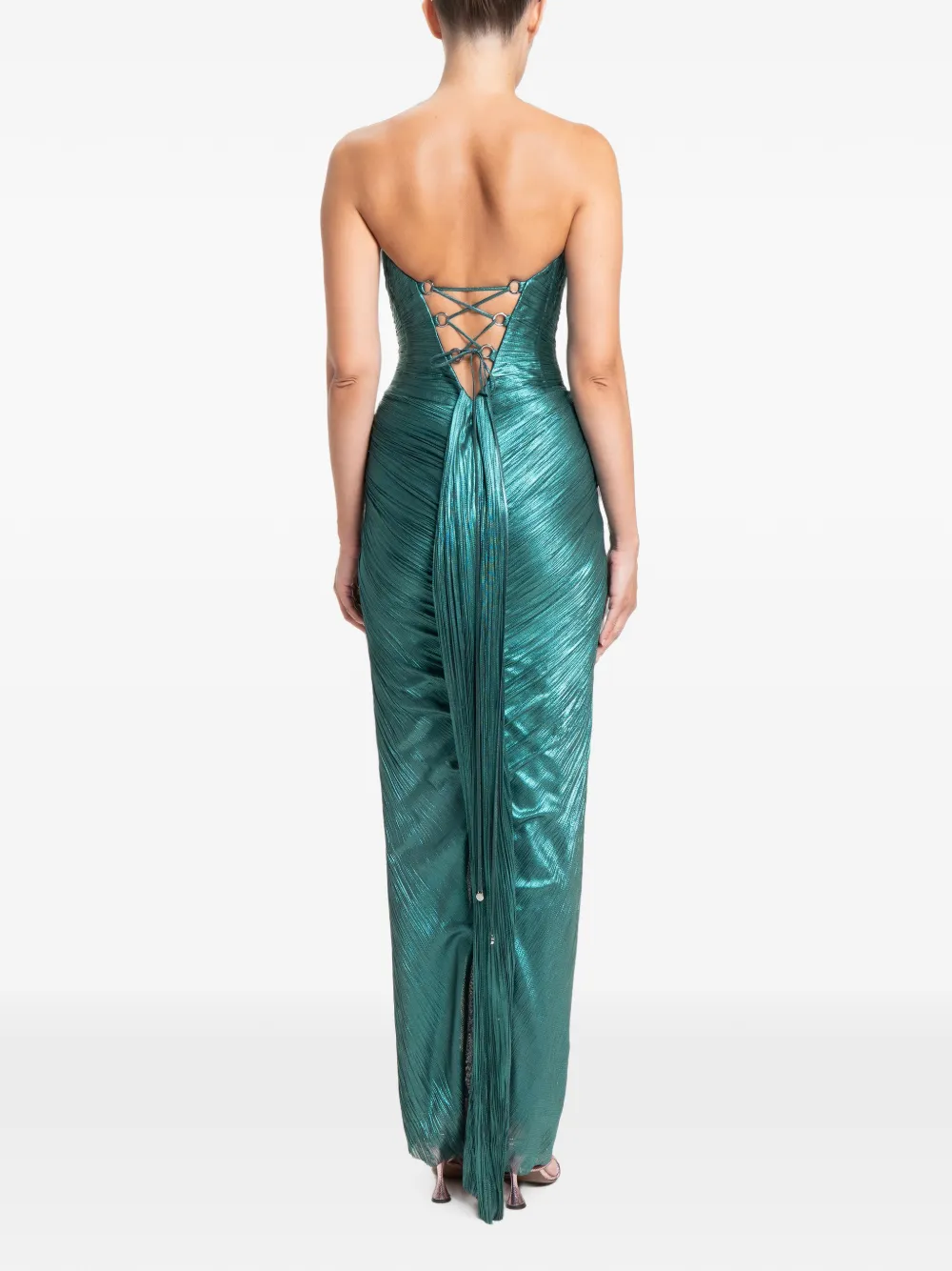 Maria Lucia Hohan Yua strapless gown Groen