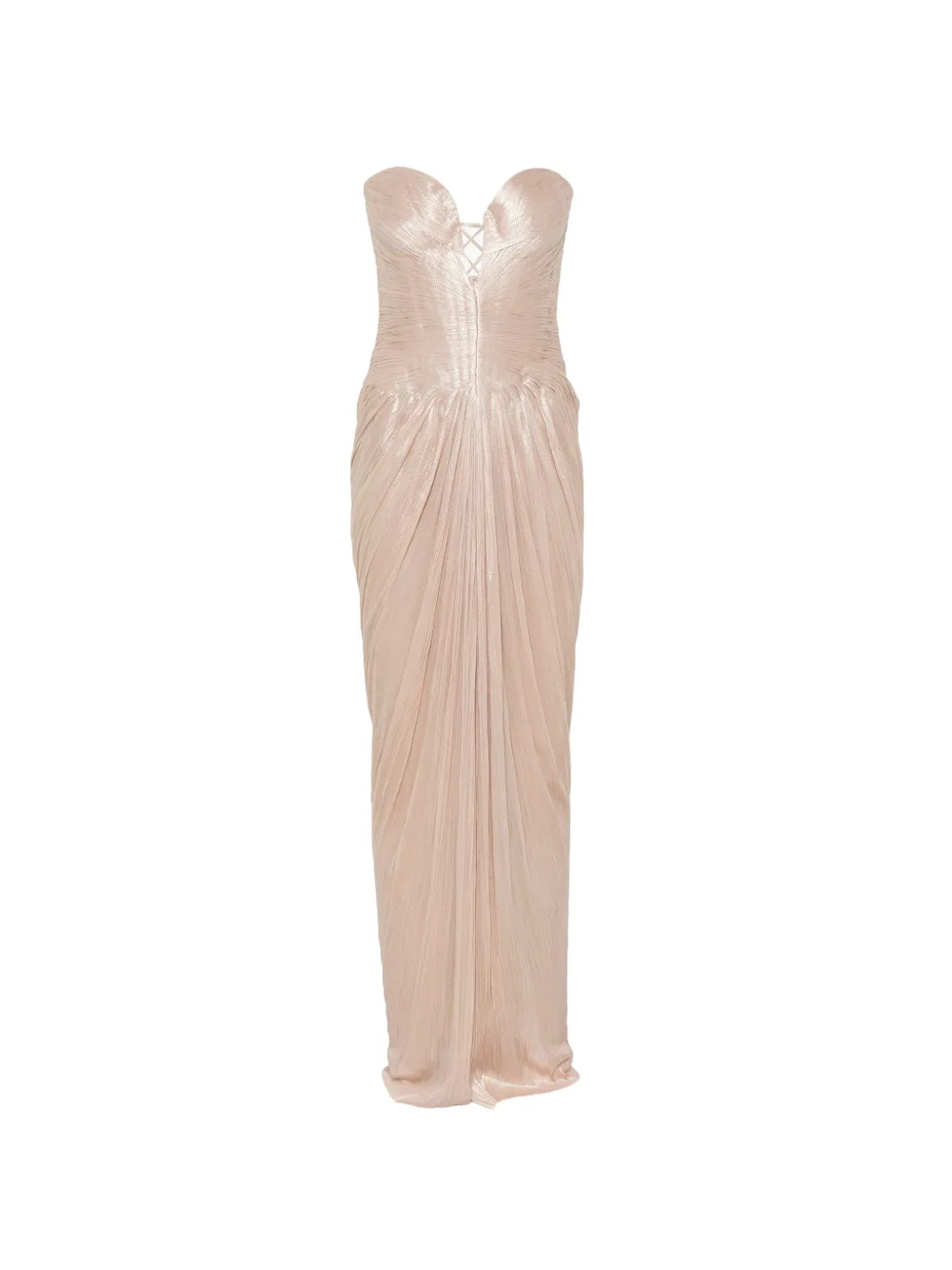 Maria Lucia Hohan Alessandra strapless maxi gown Beige