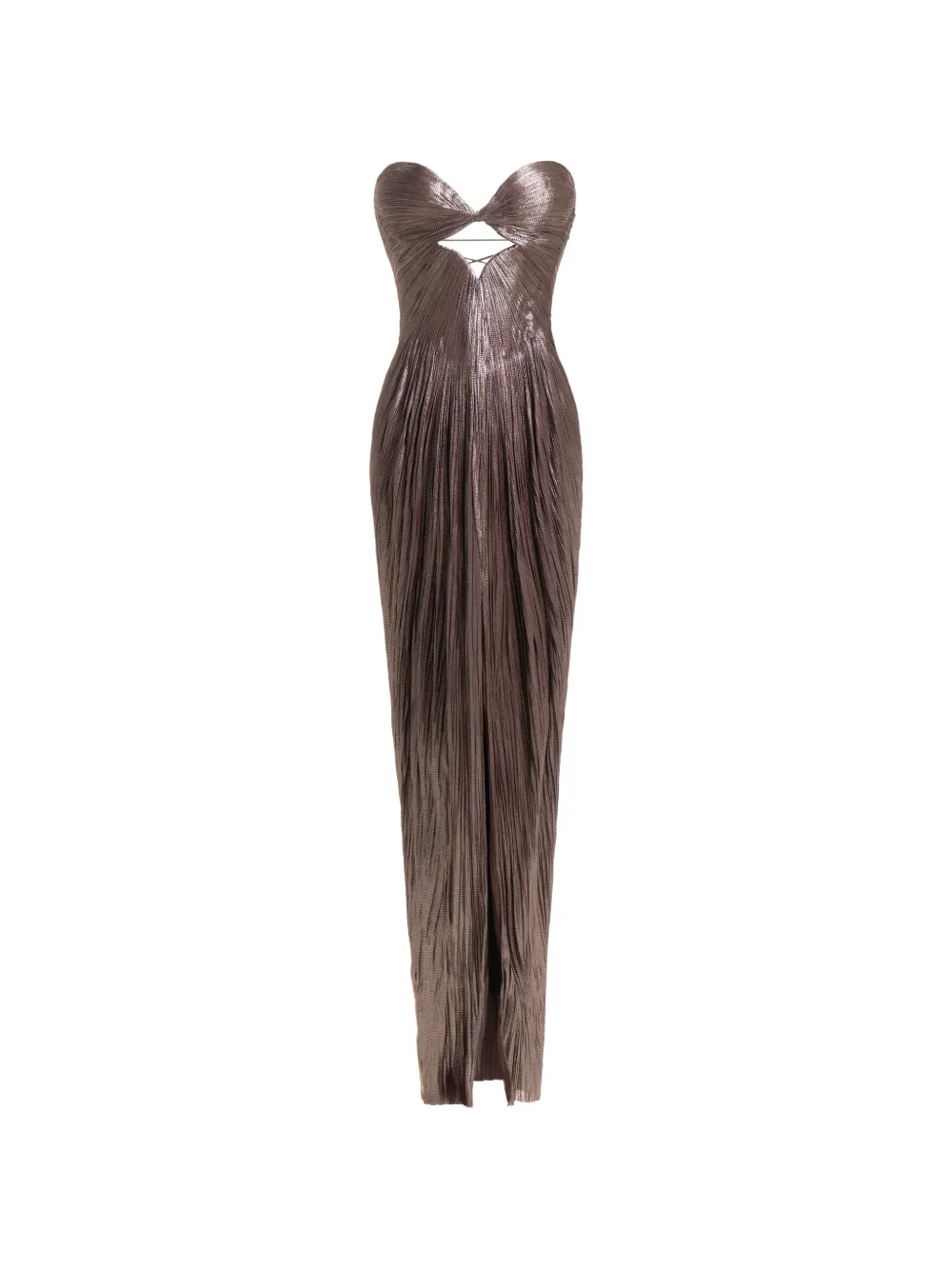 Maria Lucia Hohan robe longue Stephanie à design plissé - Marron Maria Lucia Hohan robe longue Stephanie à design plissé - Marron