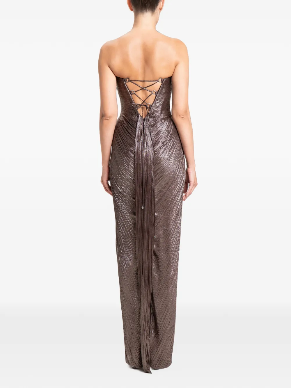 Maria Lucia Hohan Stephanie pleated gown Bruin