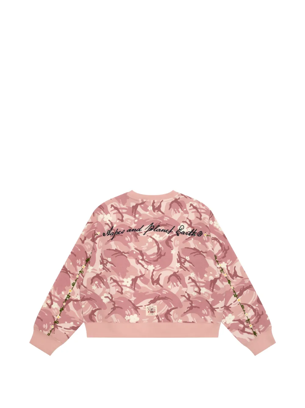 AAPE BY *A BATHING APE Sweater met geborduurd logo en camouflageprint Roze