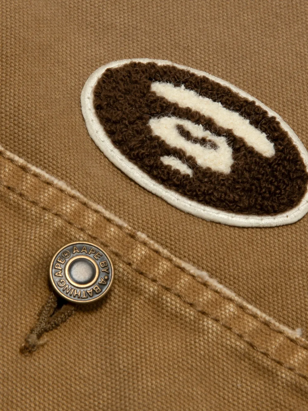 AAPE BY *A BATHING APE Bomberjack met ribfluwelen kraag Bruin