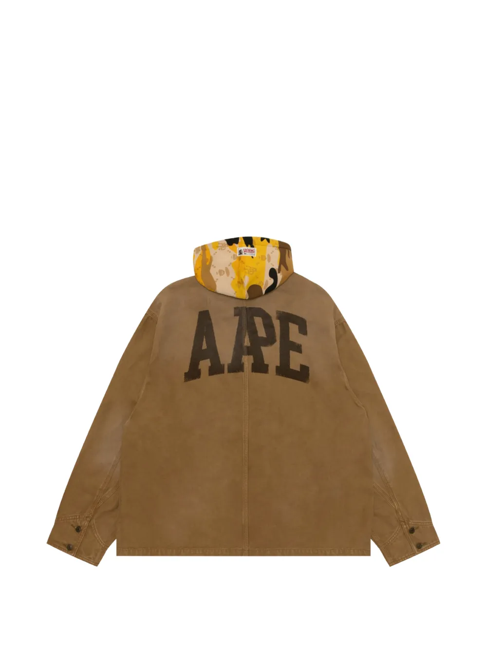 AAPE BY *A BATHING APE Bomberjack met ribfluwelen kraag Bruin