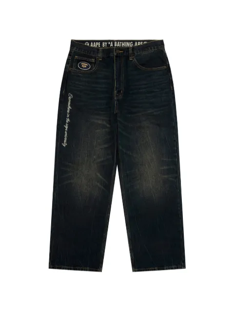 AAPE BY *A BATHING APE® jeans con parche del logo