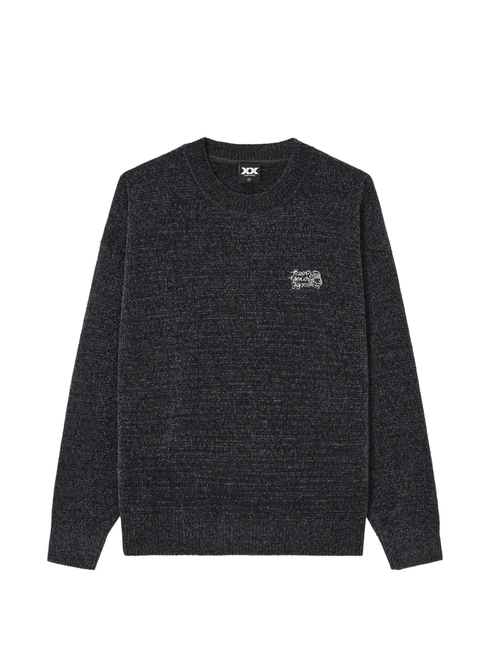FINGERCROXX logo-embroidered chenille sweater