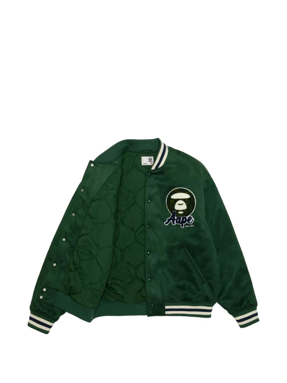 AAPE BY *A BATHING APE Bomberjack met logopatch Groen