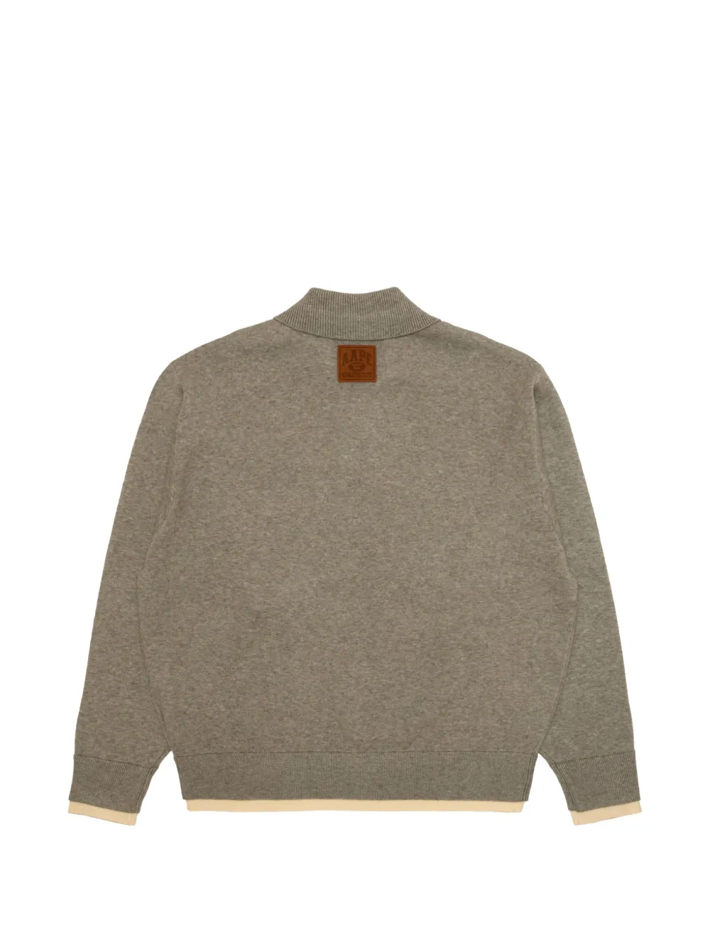 AAPE BY *A BATHING APE Trui met logo-patch en polokraag Grijs