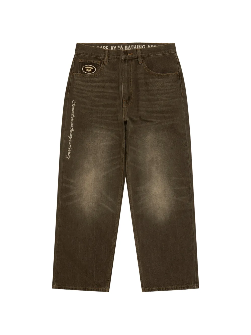 AAPE BY *A BATHING APE® logo-patch straight-leg jeans