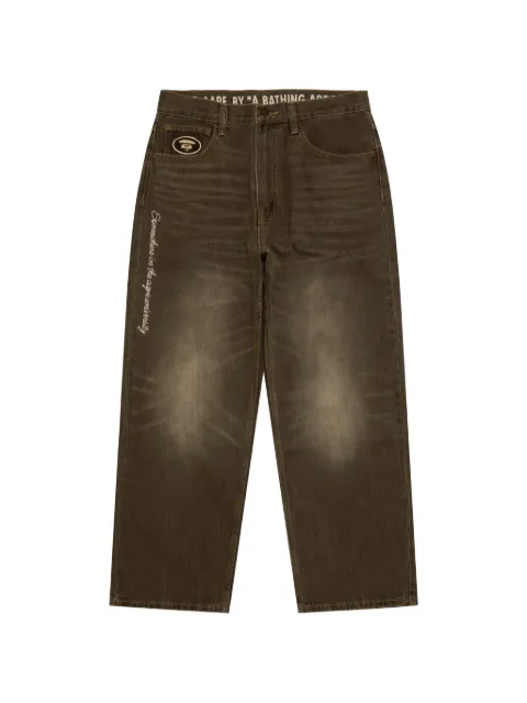 AAPE BY *A BATHING APE® logo-patch straight-leg jeans