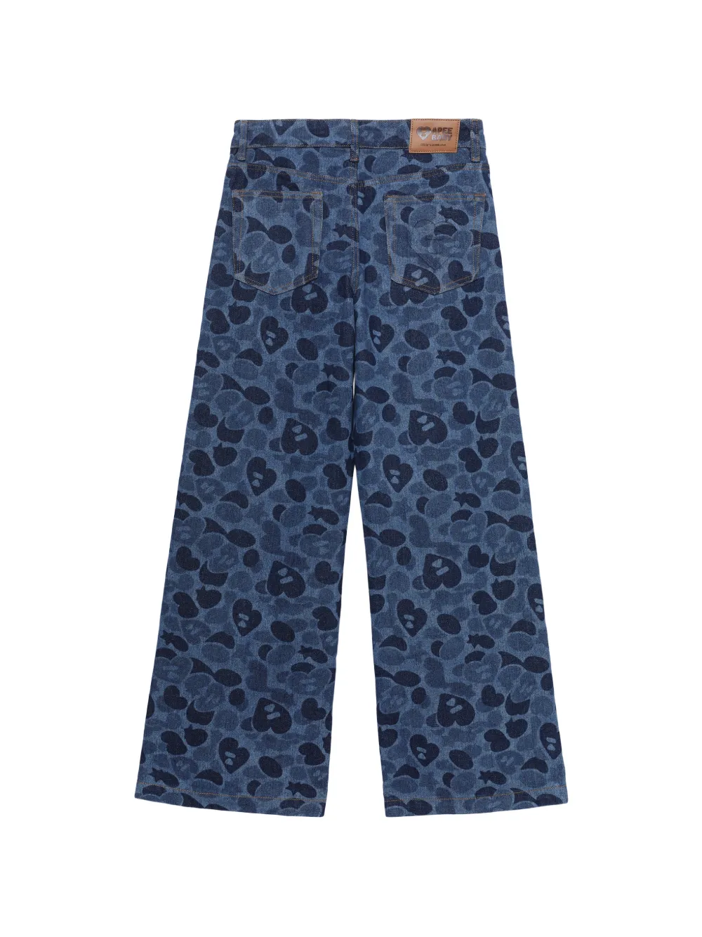 APEE™ by *A BATHING APE Jeans met doorlopend hartpatroon Blauw