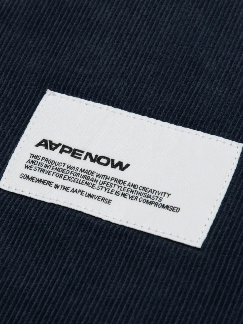 AAPE BY *A BATHING APE Overhemd met logopatch Blauw