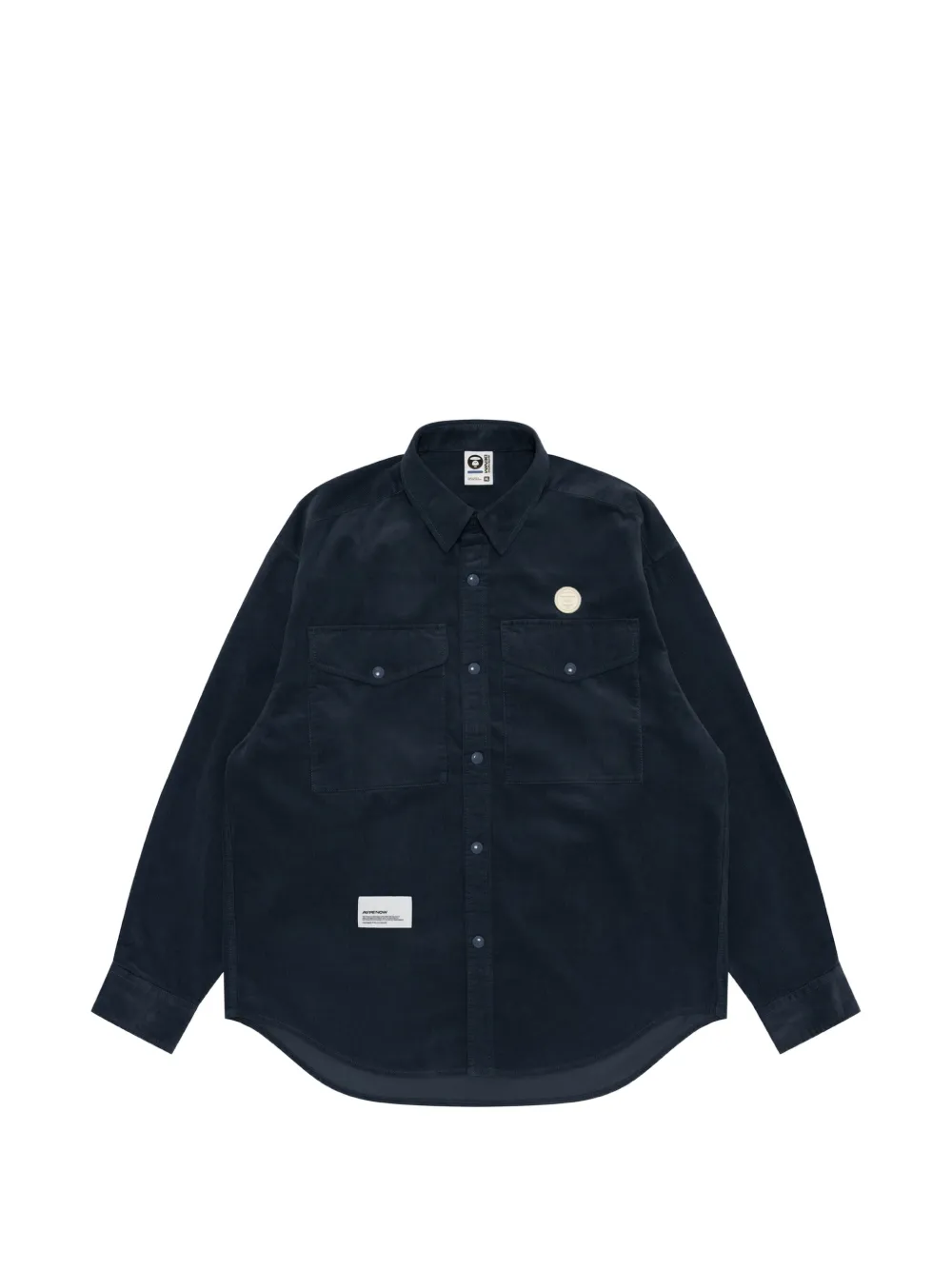 AAPE BY *A BATHING APE® corduroy logo-patch shirt