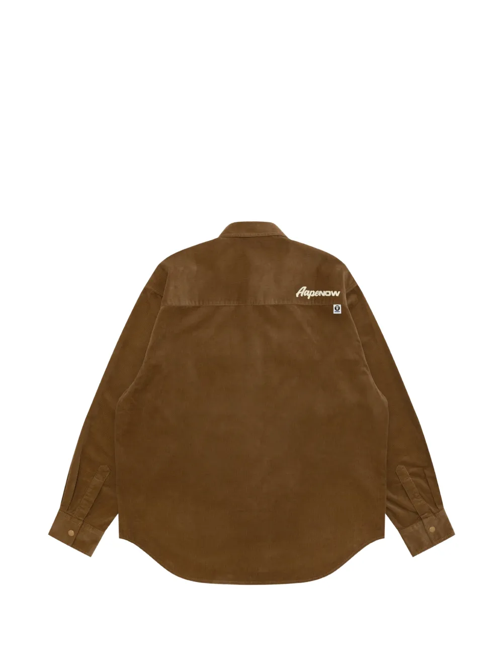 AAPE BY *A BATHING APE Ribfluweel overhemd Bruin
