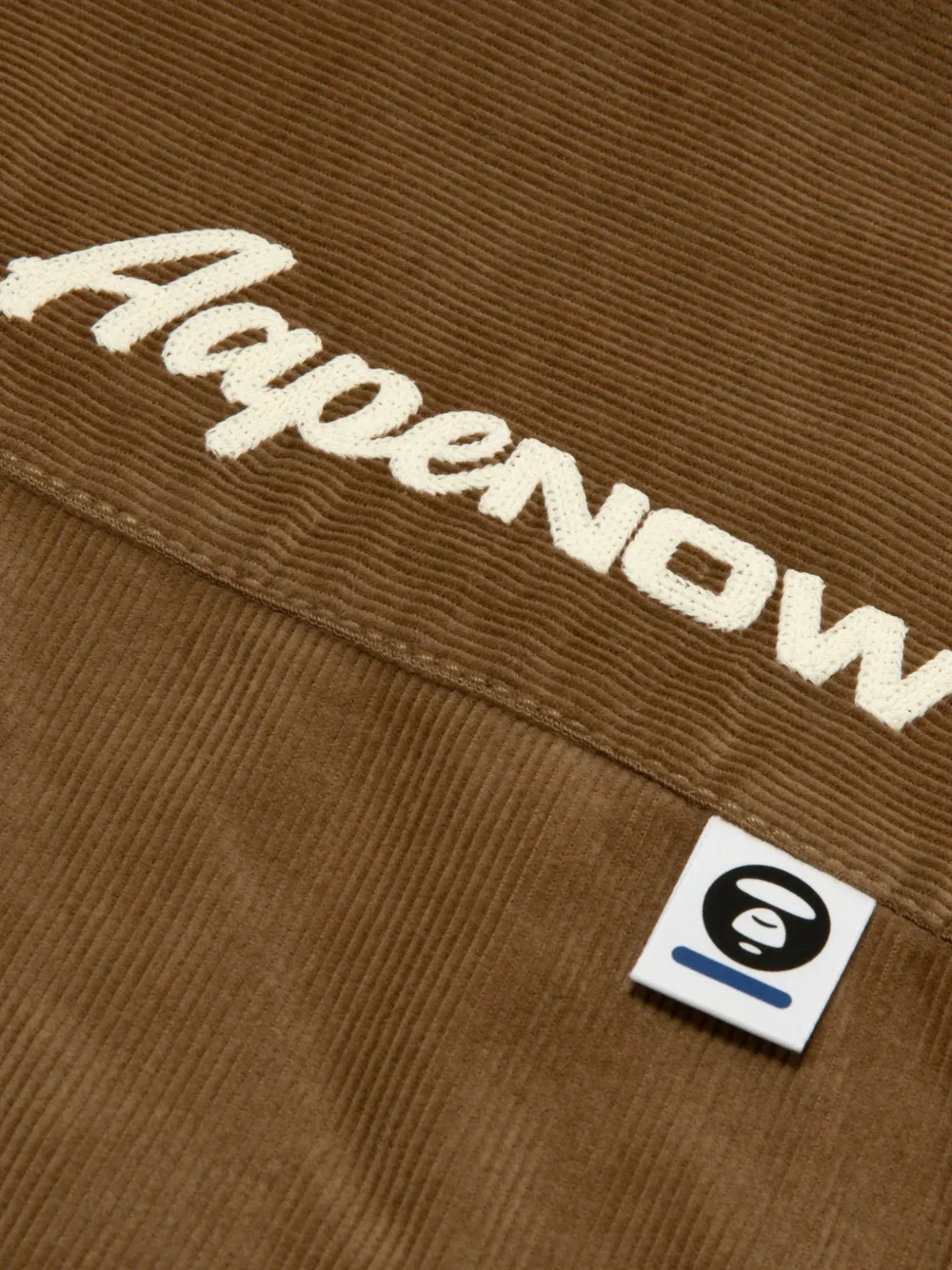 AAPE BY *A BATHING APE Ribfluweel overhemd Bruin