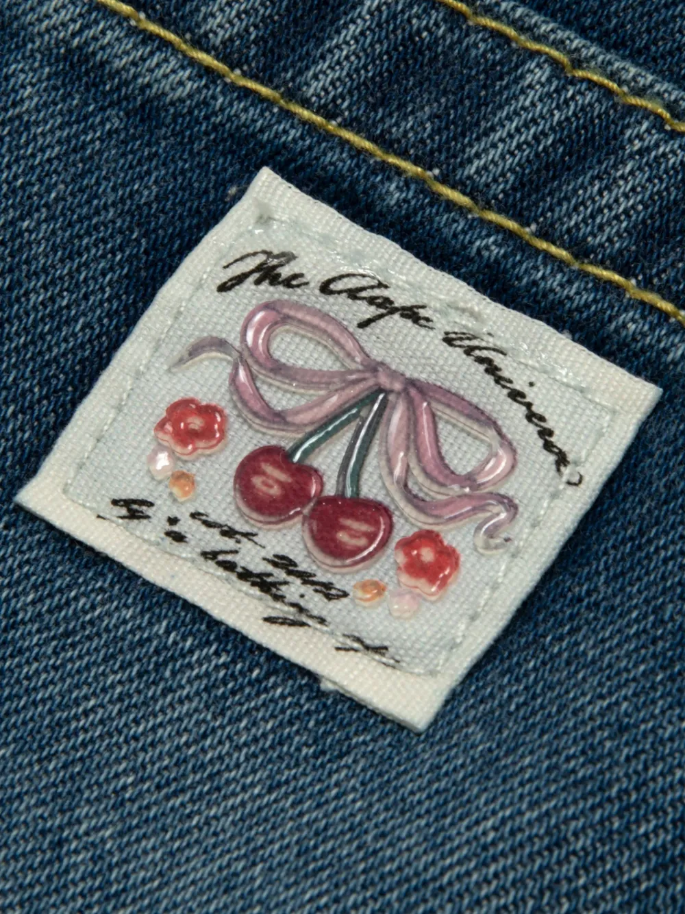 AAPE BY *A BATHING APE Jeans met geborduurde bloemen Blauw