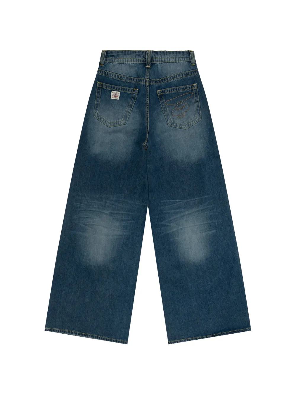 AAPE BY *A BATHING APE Jeans met geborduurde bloemen Blauw