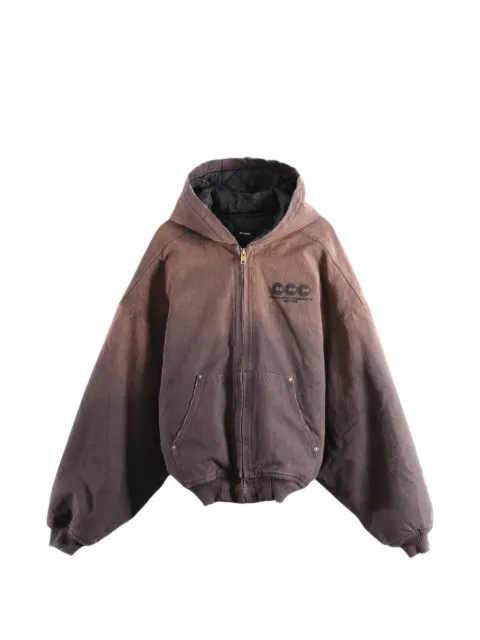 Willy Chavarria Quilted Juggernaut logo-embroidered hooded jacket