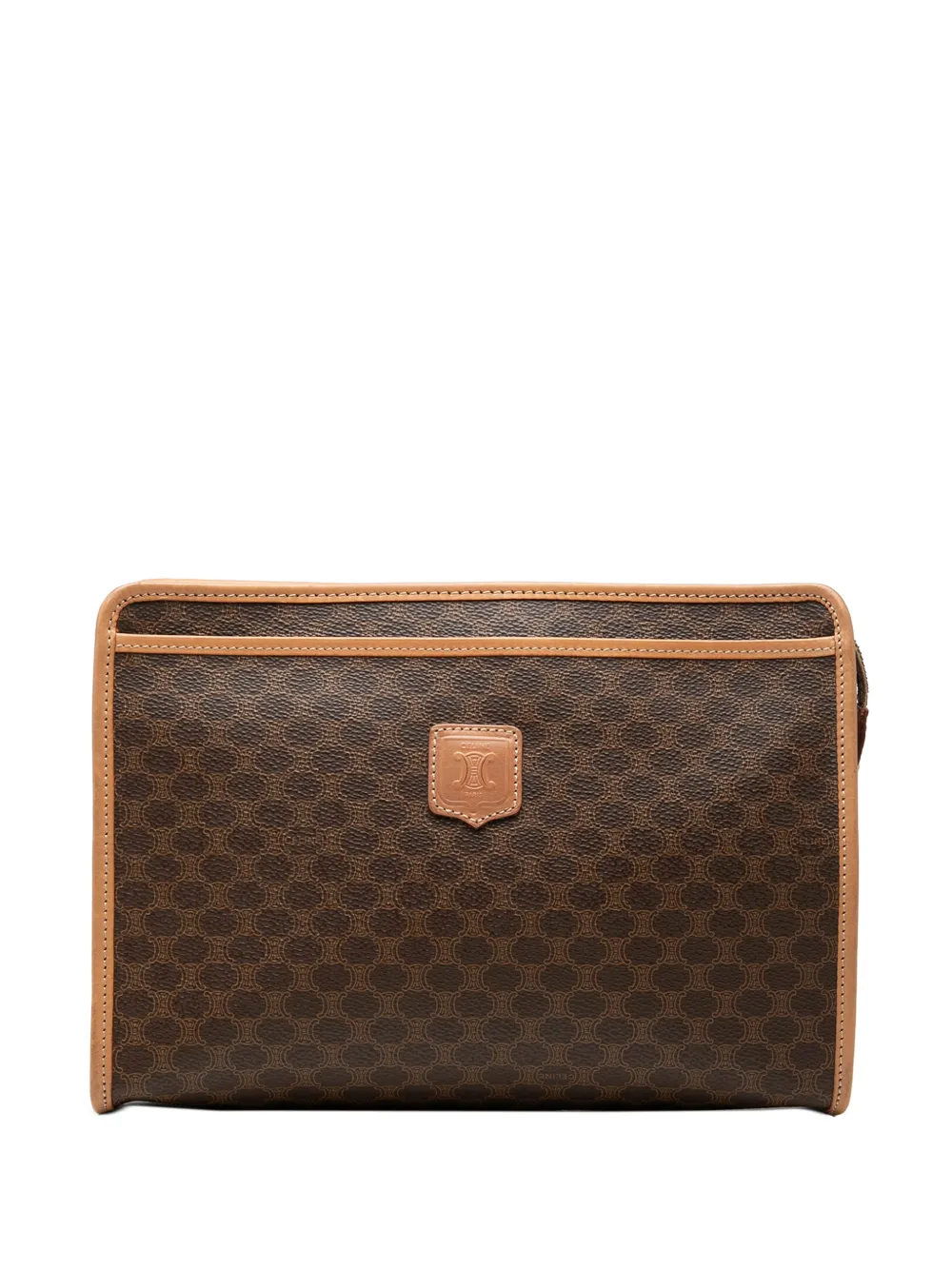 Celine Pre-Owned pochette à motif Macadam 20e siècle - Marron Celine Pre-Owned pochette à motif Macadam 20e siècle - Marron