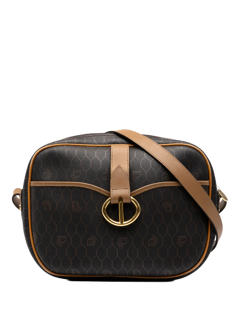 Christian Dior Pre-Owned 20th Century Honeycomb Coated Canvas crossbody bag - Black