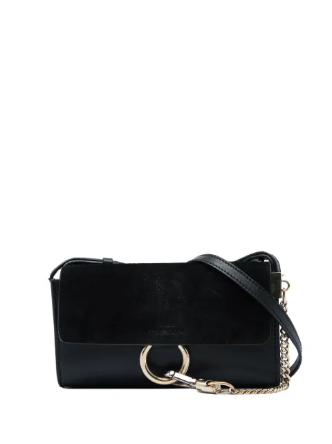 Chloé Pre-Owned 2018 Mini Calfskin and Suede Faye Chain crossbody bag