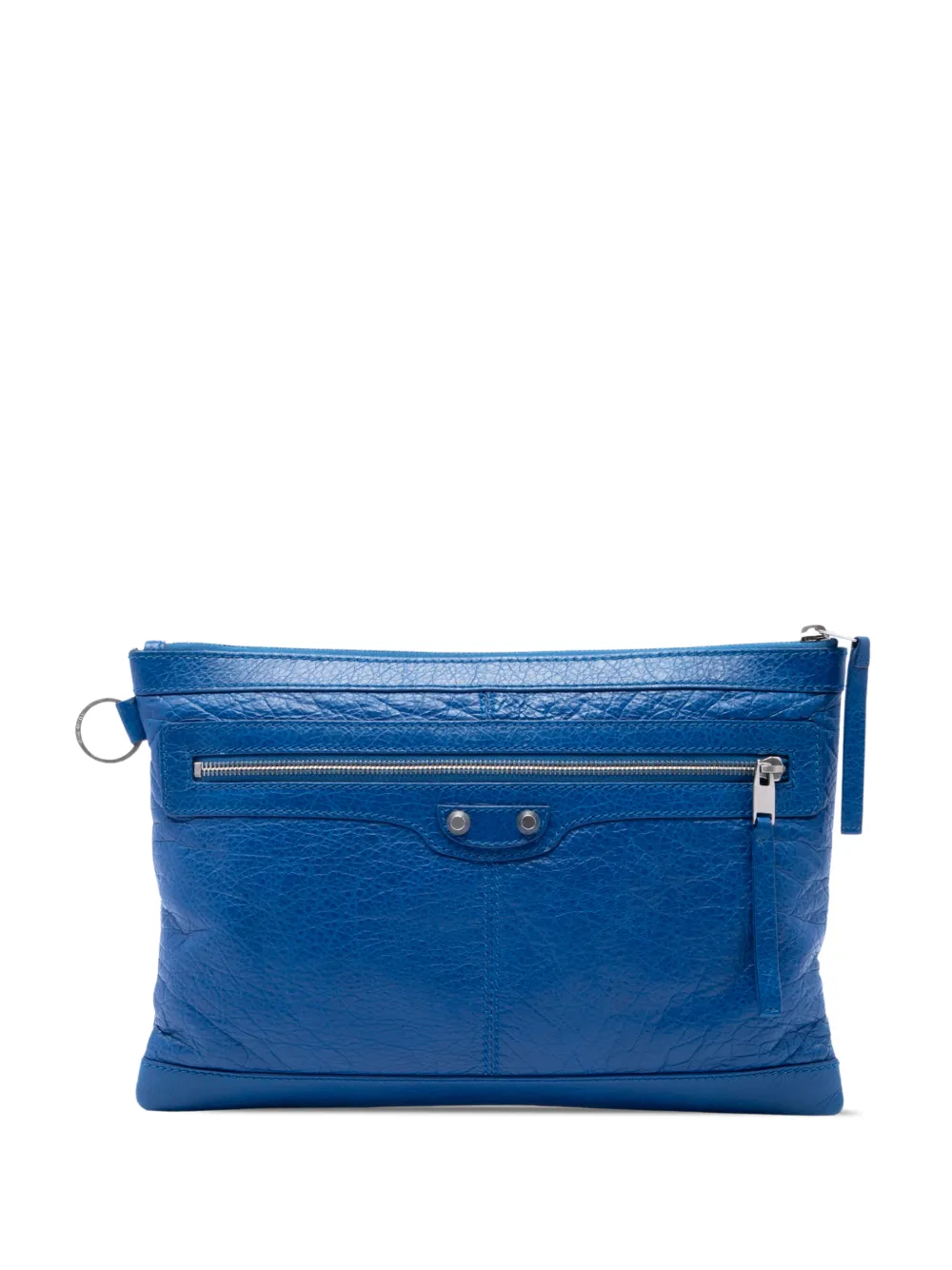 Balenciaga Pre-Owned pochette Motocross Classic Clip M en peau d'agneau (2015) - Bleu