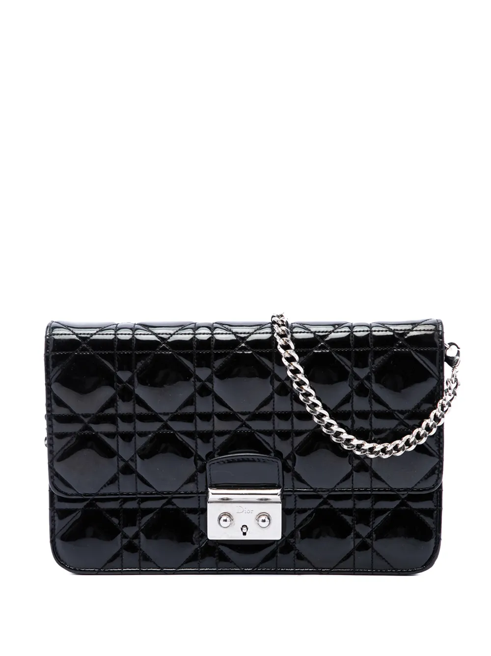 Christian Dior Pre-Owned 2014 Miss Dior Promenade Umhängetasche aus Lackleder - Schwarz